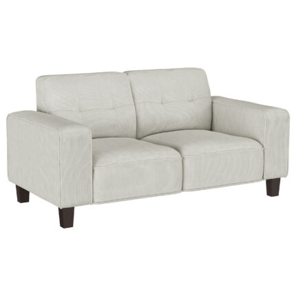 Deerhurst Upholstered Track Arm Tufted Loveseat Greige product image