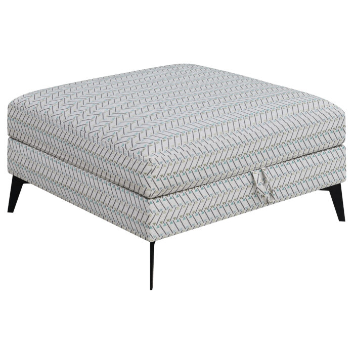 Clint Square Upholstered Tufted Storage Ottoman Aloe product image