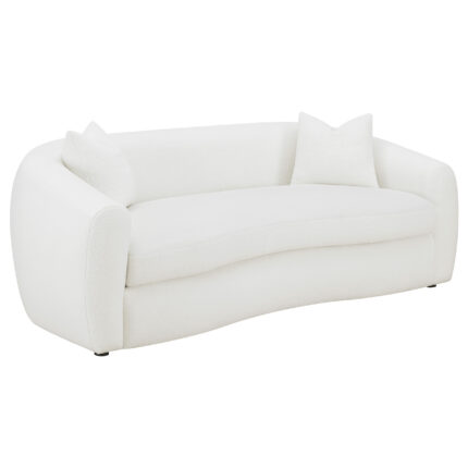 Isabella Faux Sheepskin Upholstered Sofa Natural product image