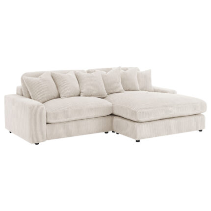 Blaine Upholstered Reversible Chaise Sectional Sofa Sand product image