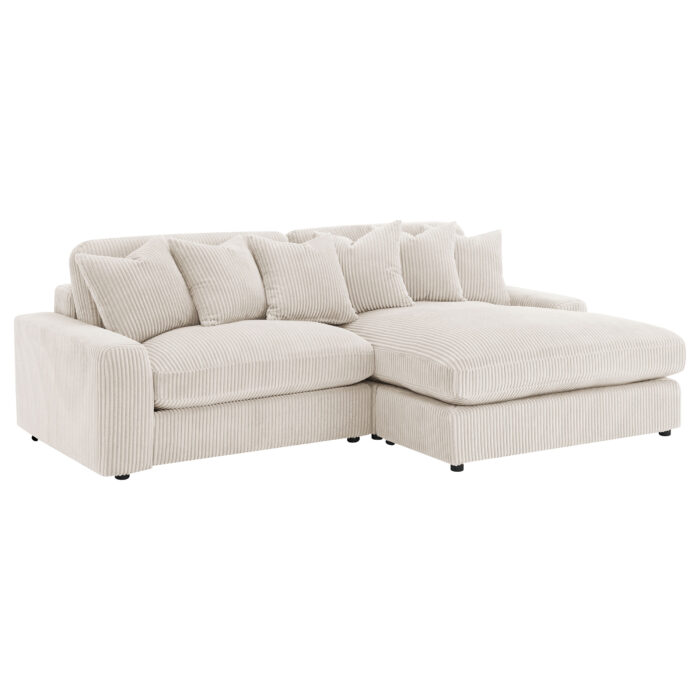 Blaine Upholstered Reversible Chaise Sectional Sofa Sand product image