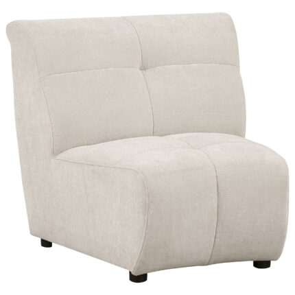 Charlotte Upholstered Curved Armless Chair Ivory product image