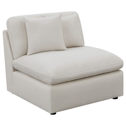 Hobson Upholstered Armless Chair Ivory product image