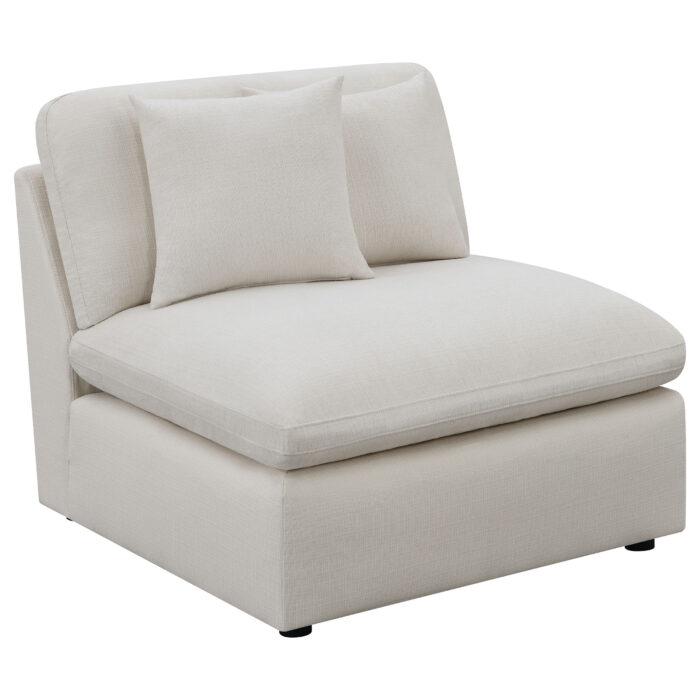 Hobson Upholstered Armless Chair Ivory product image
