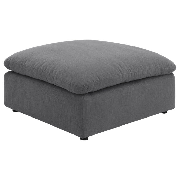 Hobson Square Upholstered Ottoman Charcoal product image