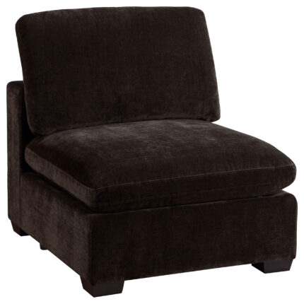 Lakeview Upholstered Armless Chair Dark Chocolate product image