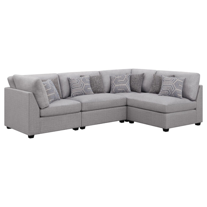 Cambria 4-piece Upholstered Modular Sectional Sofa Grey product image