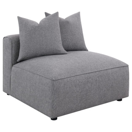 Jennifer Upholstered Armless Chair Grey product image