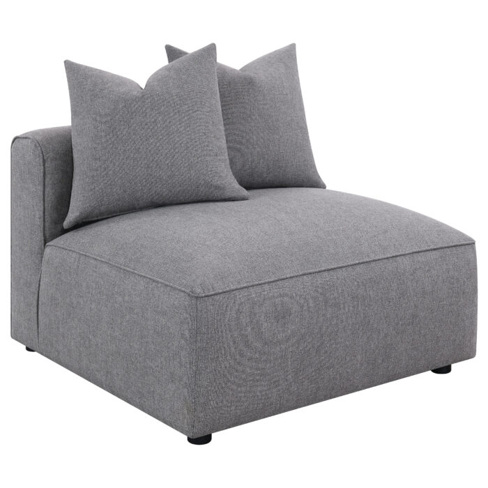 Jennifer Upholstered Armless Chair Grey product image