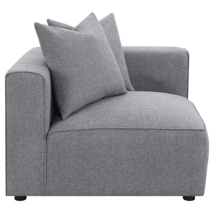 Jennifer Upholstered Corner Chair Grey product image