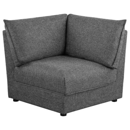 Sasha Upholstered Corner Chair Barely Black product image