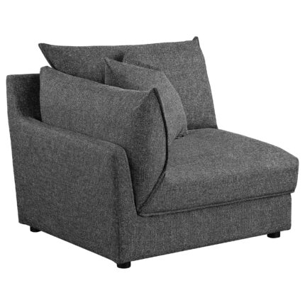 Sasha Upholstered LAF Chair Barely Black product image