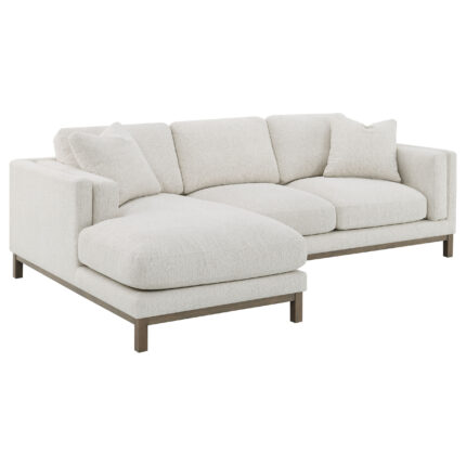 Geneva Boucle Upholstered Sectional Chaise Sofa Sand product image