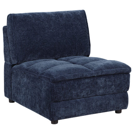 Atlantic Corduroy Upholstered Armless Chair Blue product image