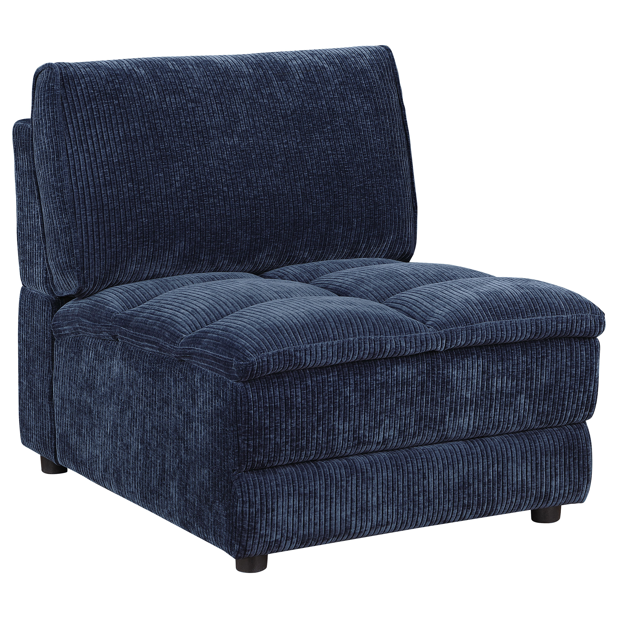 Atlantic Corduroy Upholstered Armless Chair Blue Atlantic Corduroy Upholstered Armless Chair Blue product image
