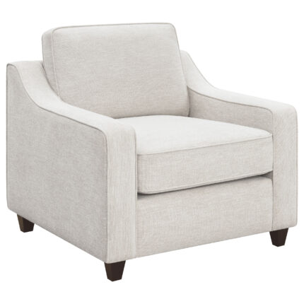 Christine Upholstered Sloped Arm Accent Chair Beige product image
