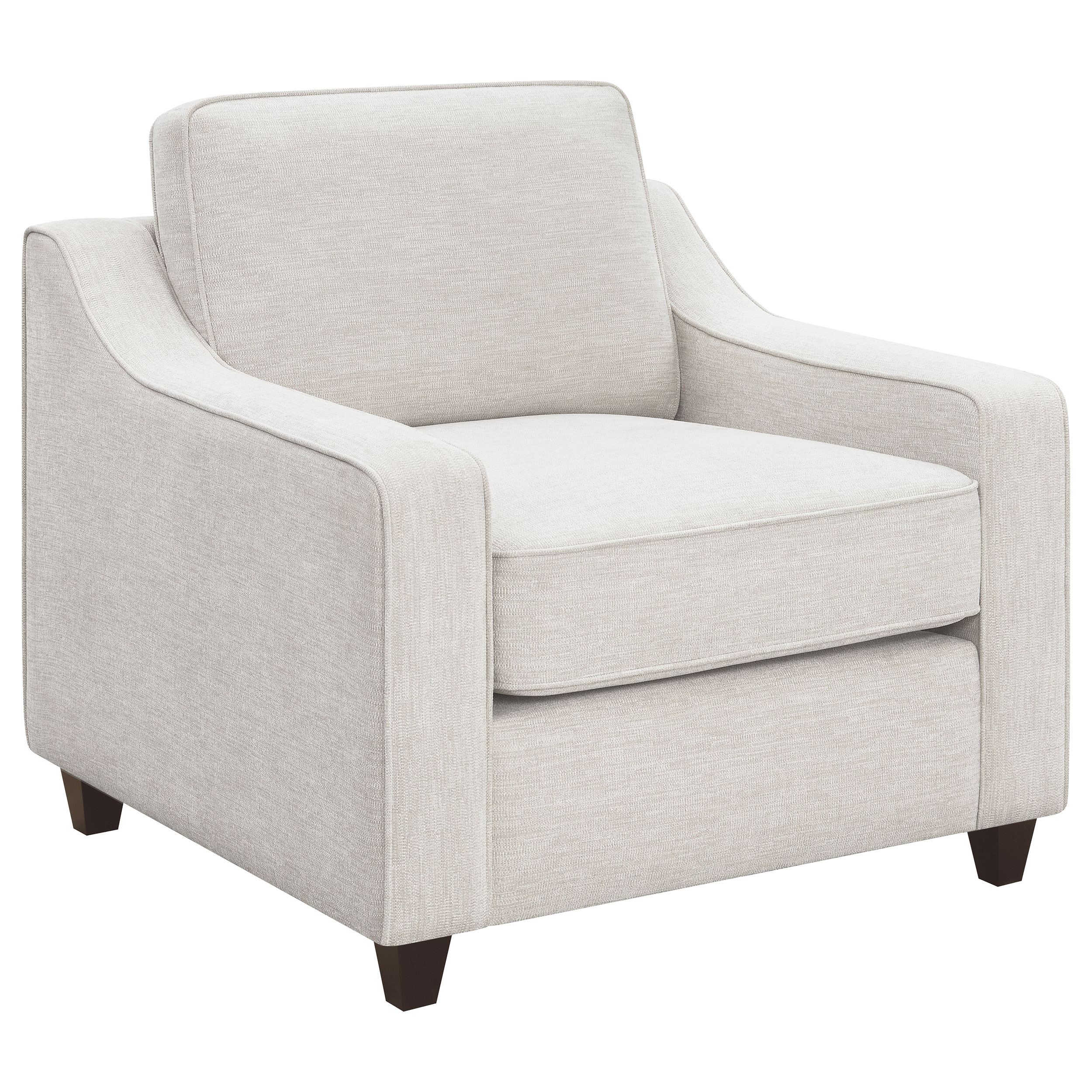 Christine Upholstered Sloped Arm Accent Chair Beige Christine Upholstered Sloped Arm Accent Chair Beige product image