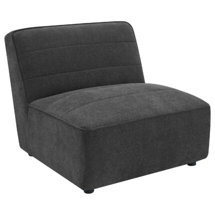 Sunny Upholstered Armless Chair Dark Charcoal product image