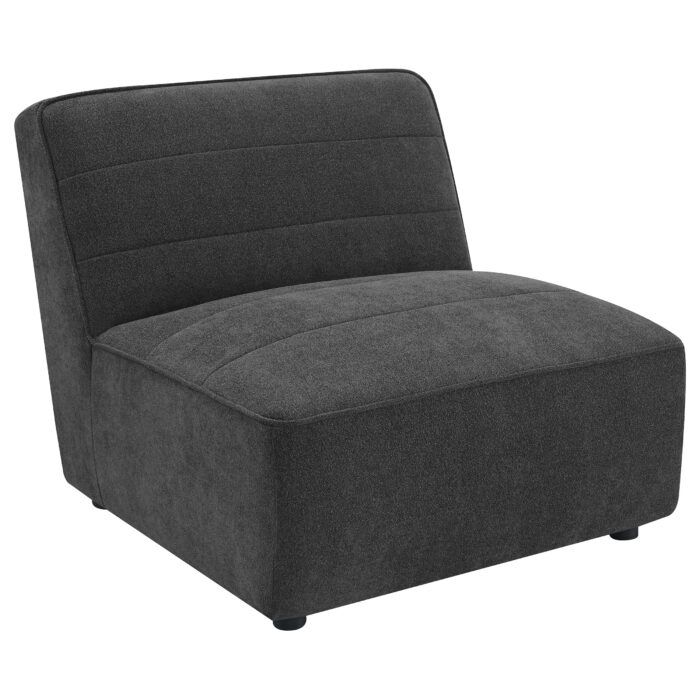 Sunny Upholstered Armless Chair Dark Charcoal product image