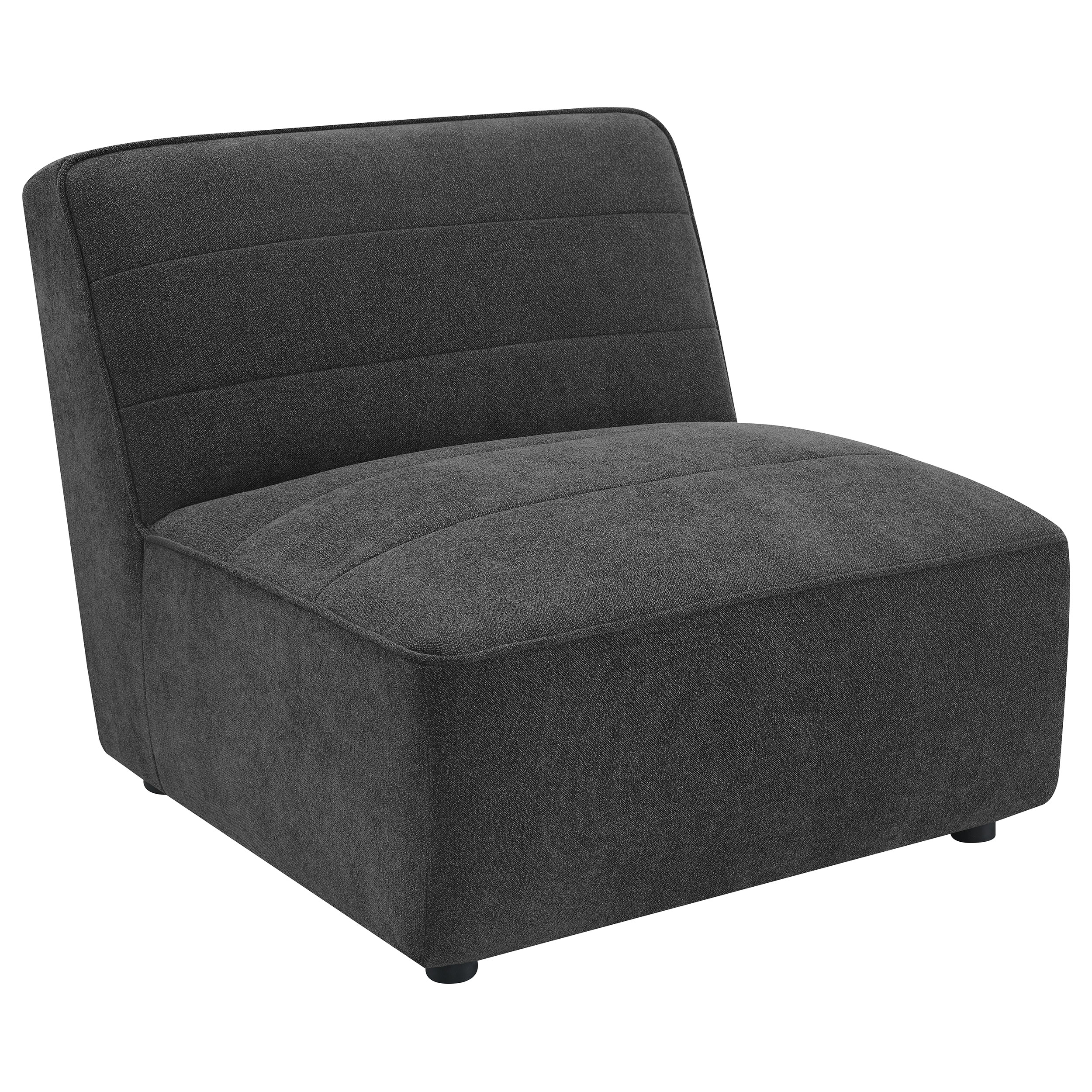 Sunny Upholstered Armless Chair Dark Charcoal Sunny Upholstered Armless Chair Dark Charcoal product image