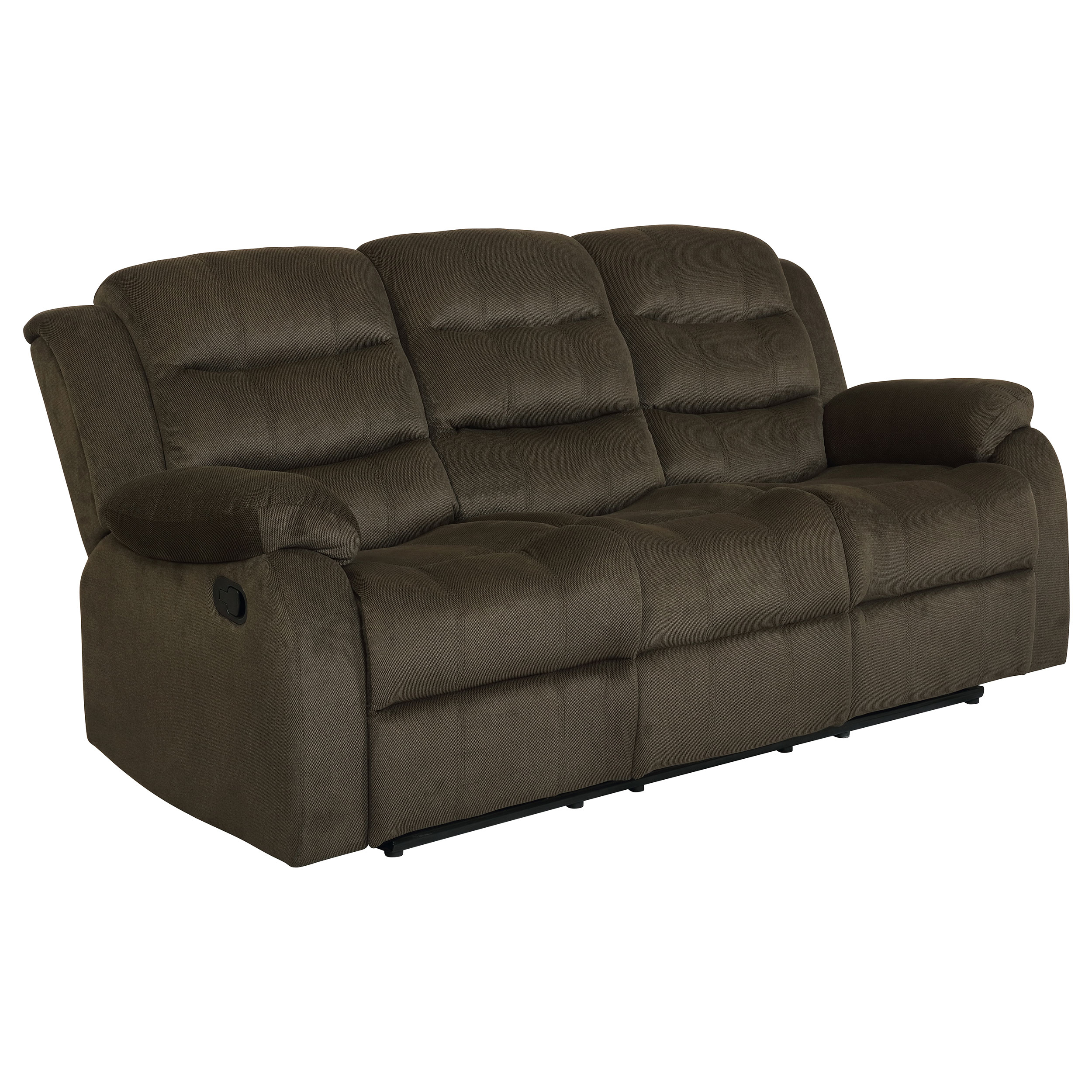 Rodman Upholstered Padded Arm Reclining Sofa Olive Brown Rodman Upholstered Padded Arm Reclining Sofa Olive Brown product image