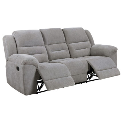 Gilson Chenille Upholstered Reclining Sofa Grey product image