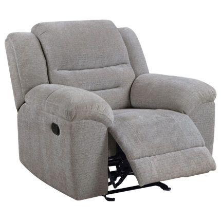 Gilson Chenille Upholstered Glider Recliner Chair Grey product image