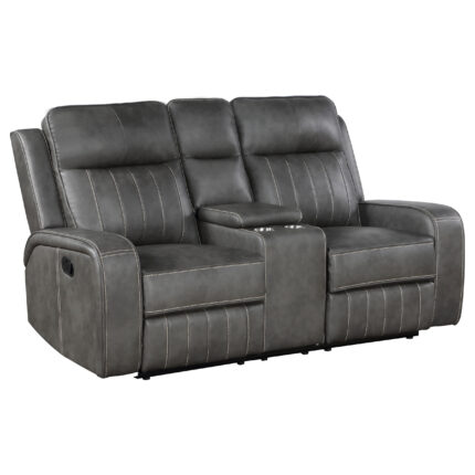 Raelynn Upholstered Track Arm Motion Loveseat Grey product image