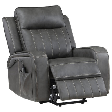 Raelynn Upholstered Power Lift Recliner Chair Grey product image