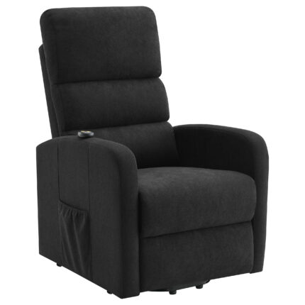 Amsdell Upholstered Power Lift Recliner with Remote Black product image