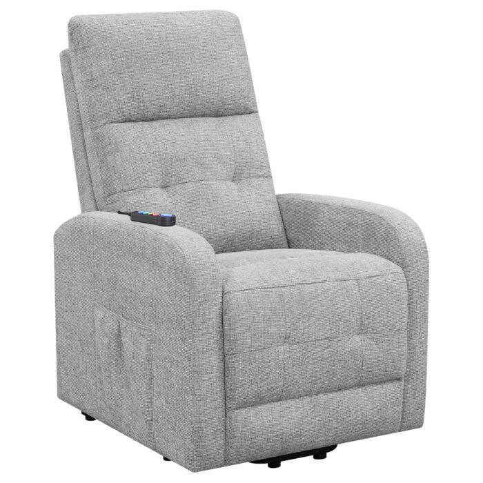 Howie Upholstered Power Lift Massage Chair Grey product image