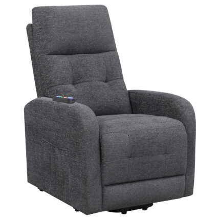 Howie Upholstered Power Lift Massage Chair Charcoal product image