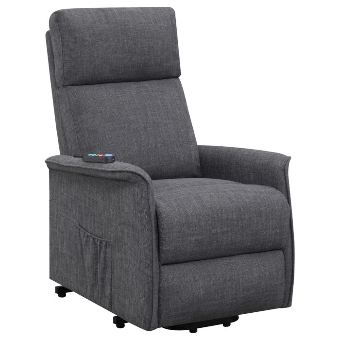 Herrera Upholstered Power Lift Massage Chair Charcoal product image