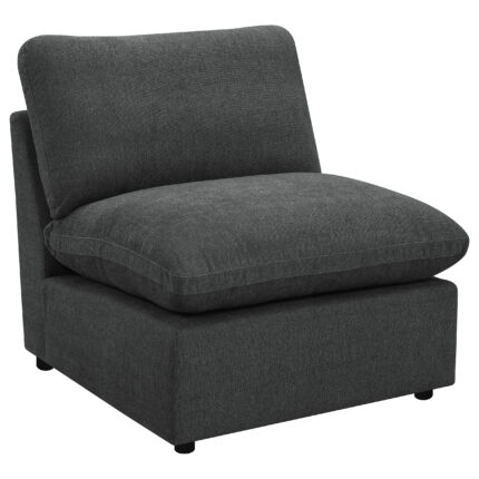 Collins Modular Armless Chair Dark Grey product image