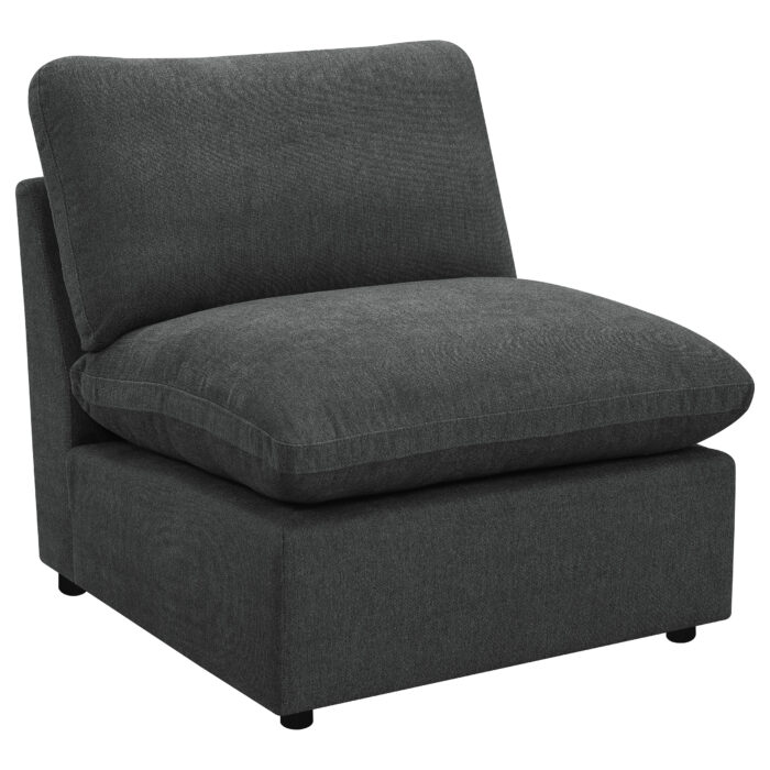 Collins Modular Armless Chair Dark Grey product image
