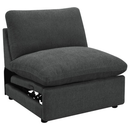 Collins Modular Power Armless Recliner Dark Grey product image