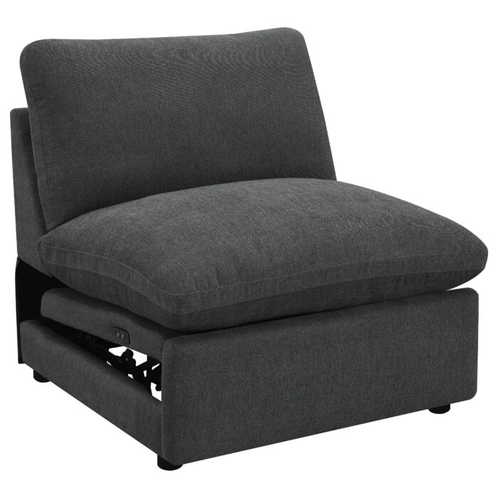 Collins Modular Power Armless Recliner Dark Grey product image