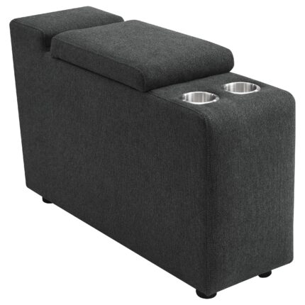 Collins Upholstered Modular Storage Console Dark Grey product image