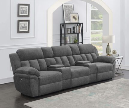 Bahrain 5-piece Power Home Theater Seating Charcoal product image