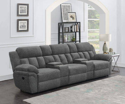 Bahrain 5-piece Upholstered Home Theater Seating Charcoal product image