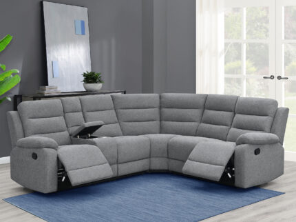 David Upholstered Reclining Sectional Sofa Smoke product image