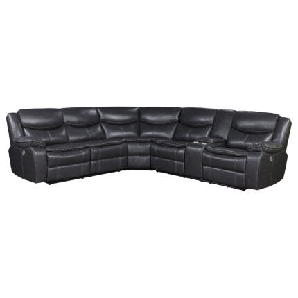 Sycamore Upholstered Power Reclining Sectional Sofa Grey product image