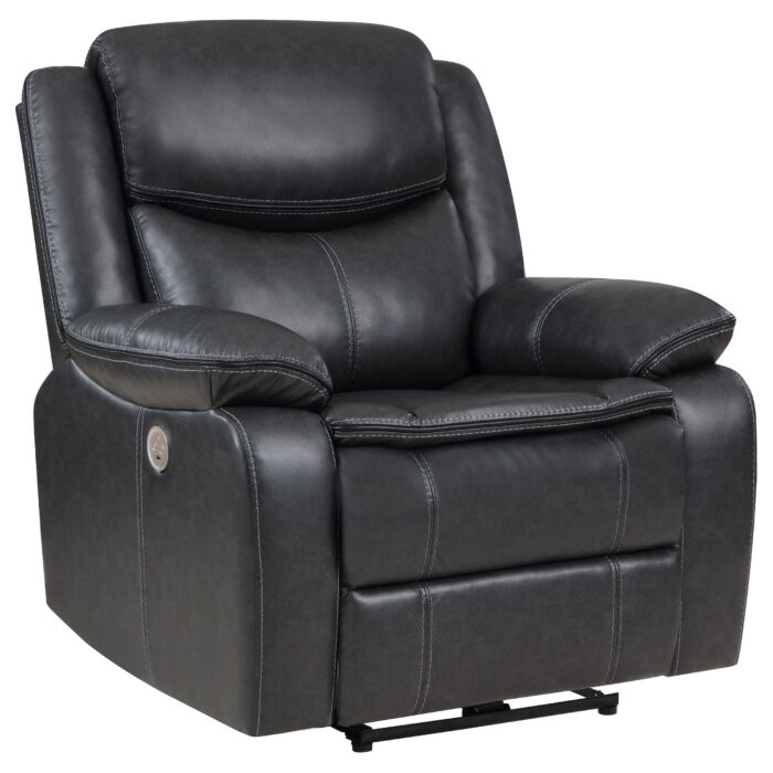 Sycamore Upholstered Power Recliner Chair Dark Grey product image