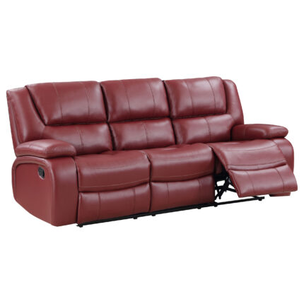 Camila Upholstered Motion Reclining Sofa Red product image