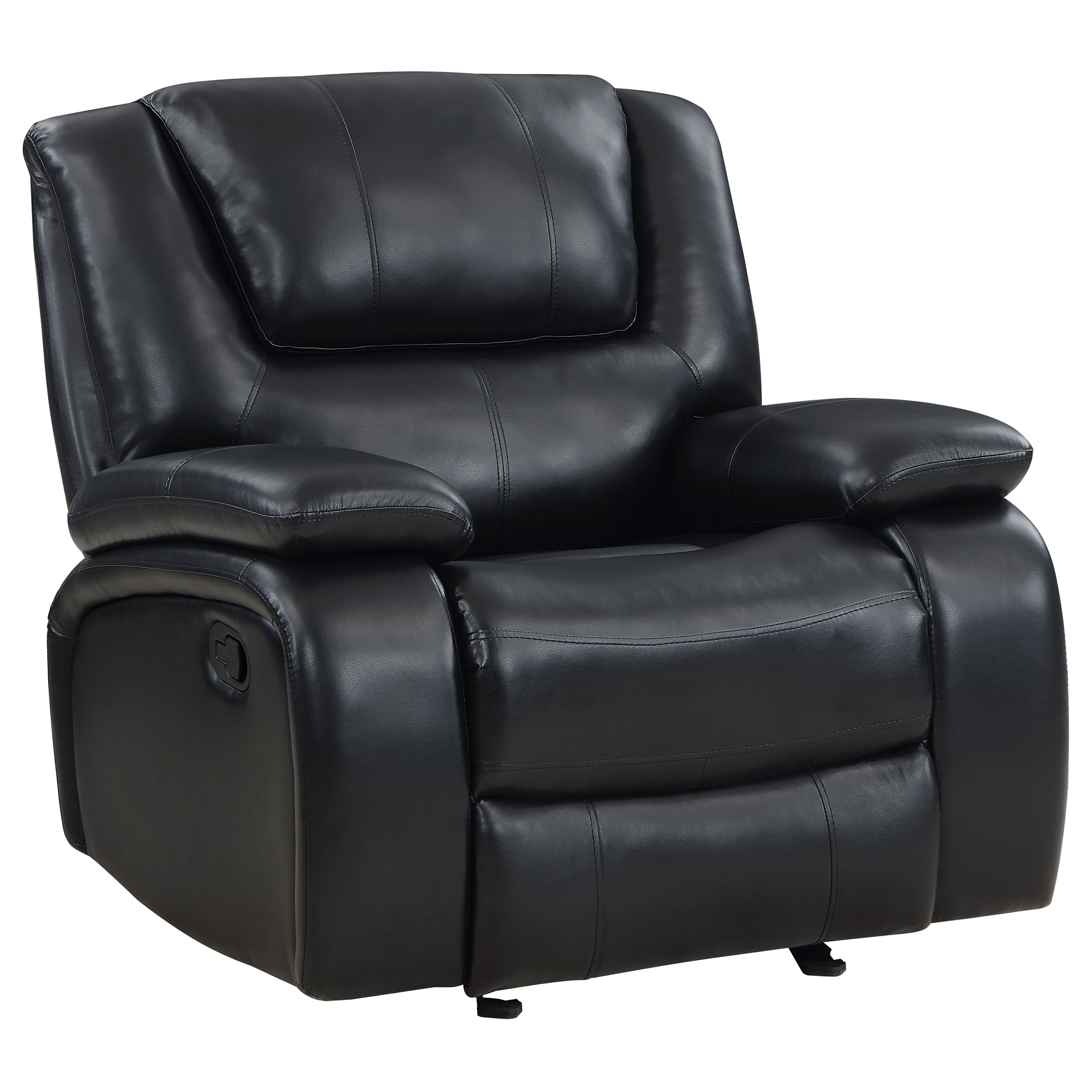 Camila Upholstered Glider Recliner Chair Black Camila Upholstered Glider Recliner Chair Black product image