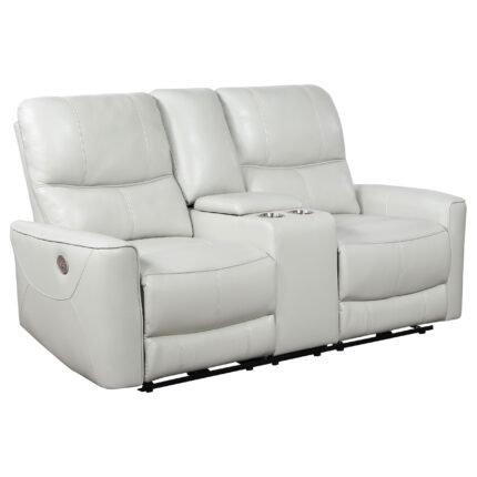 Greenfield Upholstered Power Reclining Loveseat Dove Grey product image