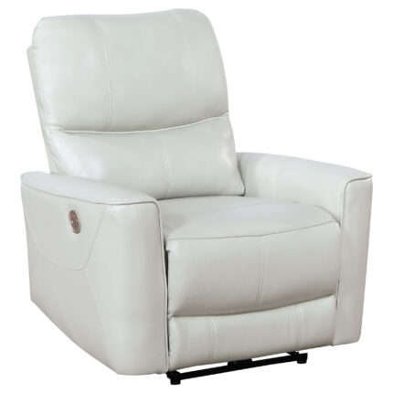 Greenfield Upholstered Power Recliner Chair Dove Grey product image