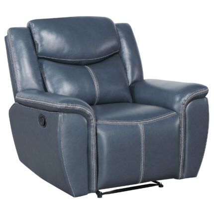 Sloane Upholstered Padded Arm Recliner Chair Blue product image