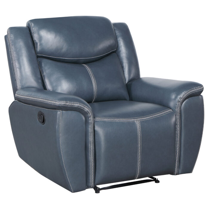 Sloane Upholstered Padded Arm Recliner Chair Blue product image