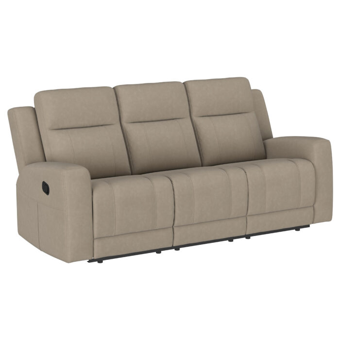 Brentwood Upholstered Motion Reclining Sofa Taupe product image